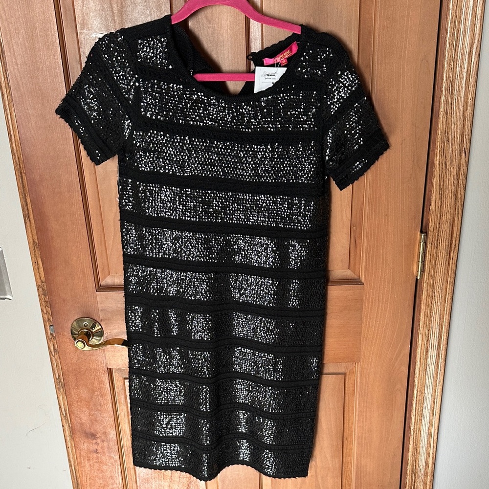 Elegant Black Sequin Dress